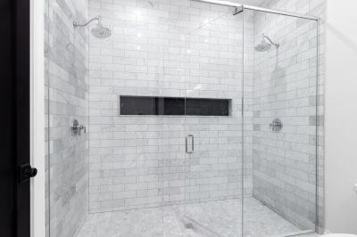 Walk-in Shower with Recessed Lighting